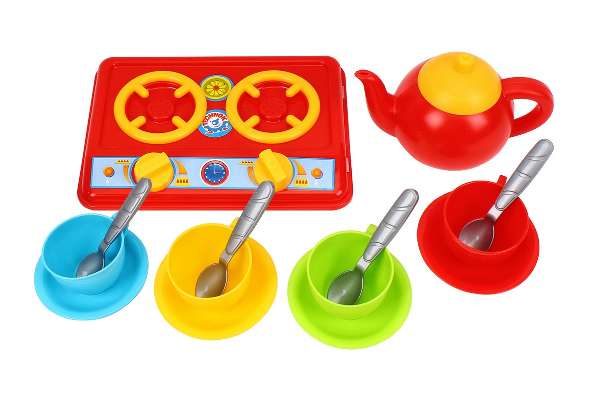 Gowi Toys Set Cucina Giocattolo Per Bambini, 13 Pezzi, Accessori Da Chef Con Pentole, Cibo Finto E Ciotola, Da 12 Mesi